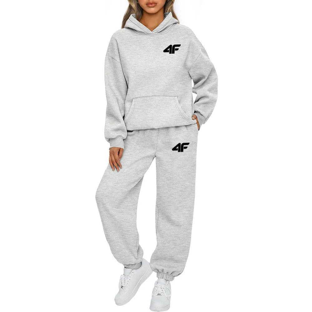 Tracksuit Women Winter 2025 Female Pullovers Hoodies+Pants Jogging Woman Two Pieces Set Sports Suit for Women Clothing Outfits 3