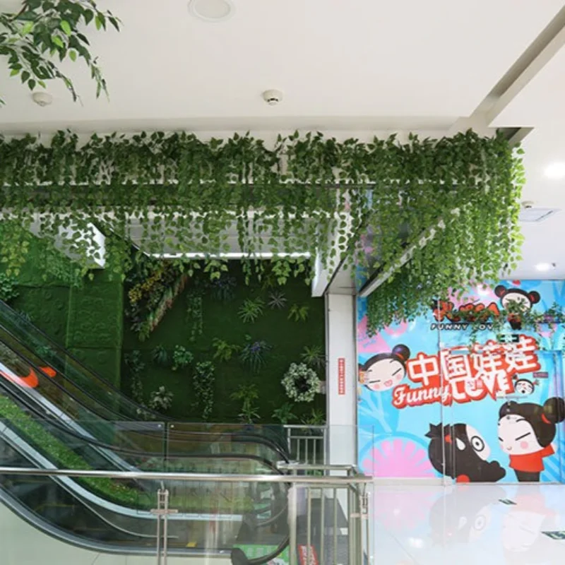 2M Artificial Plants Rattan Creeper DIY Hanging Garland Fake Flowers Green Leaf Ivy Vine For Home Wedding Decor