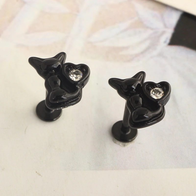 16g Cartilage Earring Stud Hoop for Women Tragus Stud Earring Cartilage Piercing Jewelry Surgical Stainless Steel Forward Helix