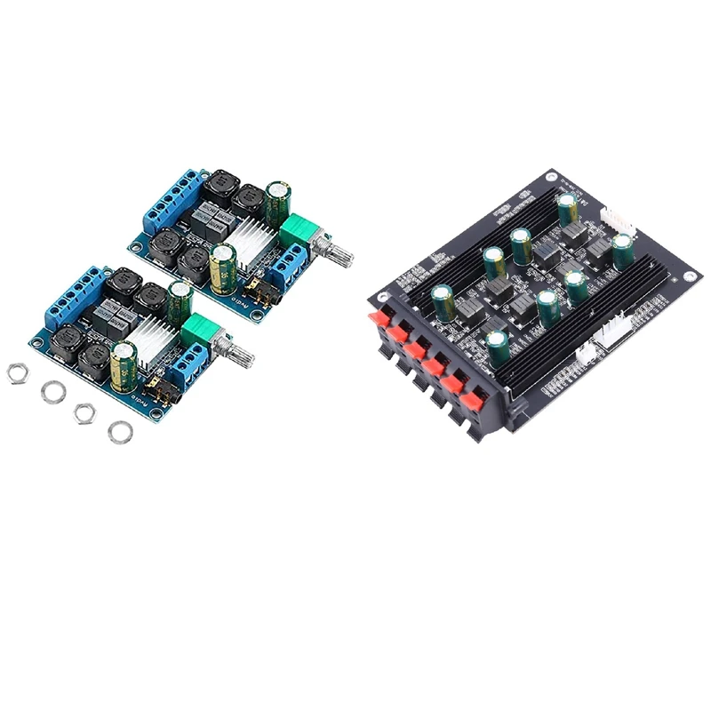 

2 Pcs TPA3116D2 Audio Power Amplifier Dual Channel 2X50W & 1 Pcs TPA3116 5.1 Digital Power Amplifier Audio Board