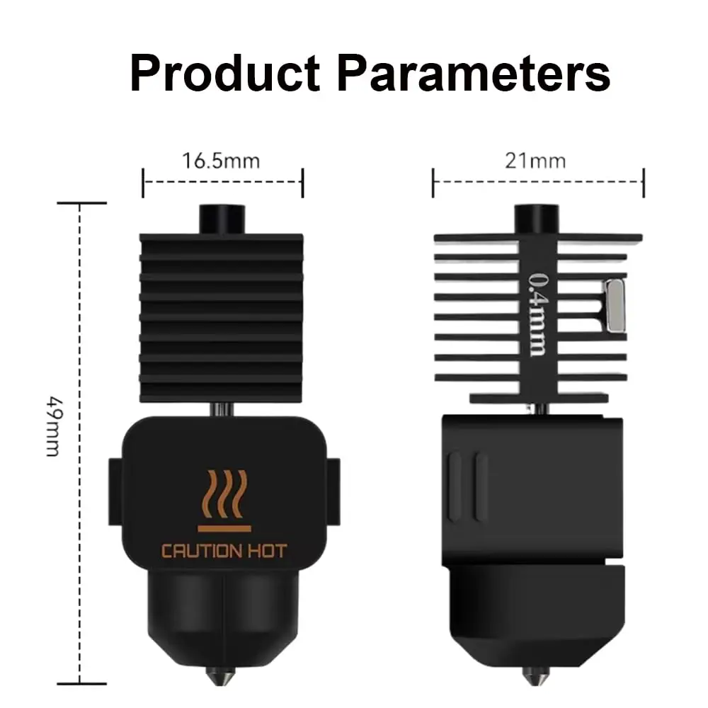 Bambu lab A1 미니 핫엔드 키트 경화강 깍지, 핫엔드 3D 프린터 액세서리, 0.2mm, 0.4mm, 0.6mm, 0.8mm 깍지