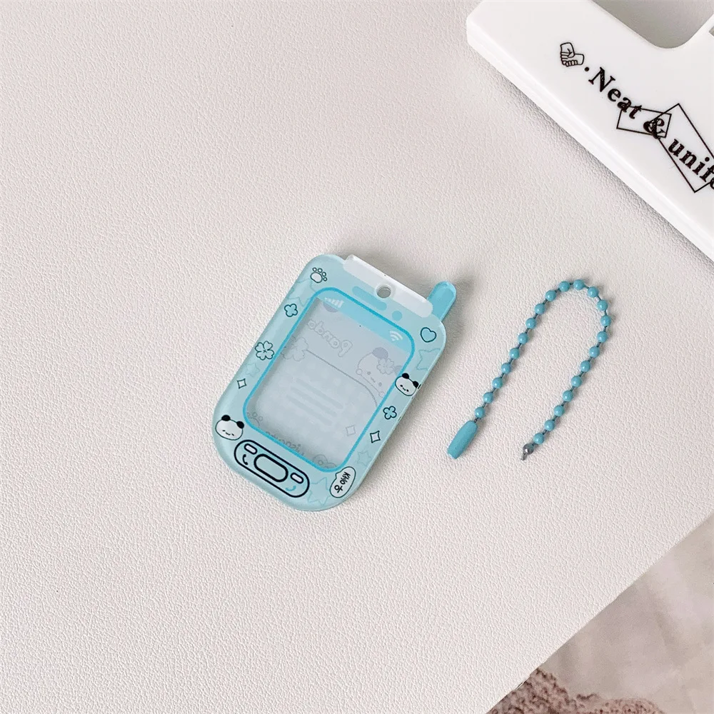 1 inch mobile phone modeling transparent photo frame pendant certificate photos key chain idol pendant 5