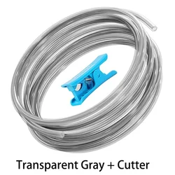 Enhanced 3D Printer PTFE Tube with Tubing Cutter - 2.5mm ID × 4mm OD, 4/8M Length, Transparent White/Grey - 8M (Gray and cutter)