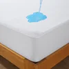 1pc Soft Terry Cloth Waterproof Elastic Fitted Sheet, Breathable Terry Mattress Protector Knitted Bed Cover with Deep Pocket 1