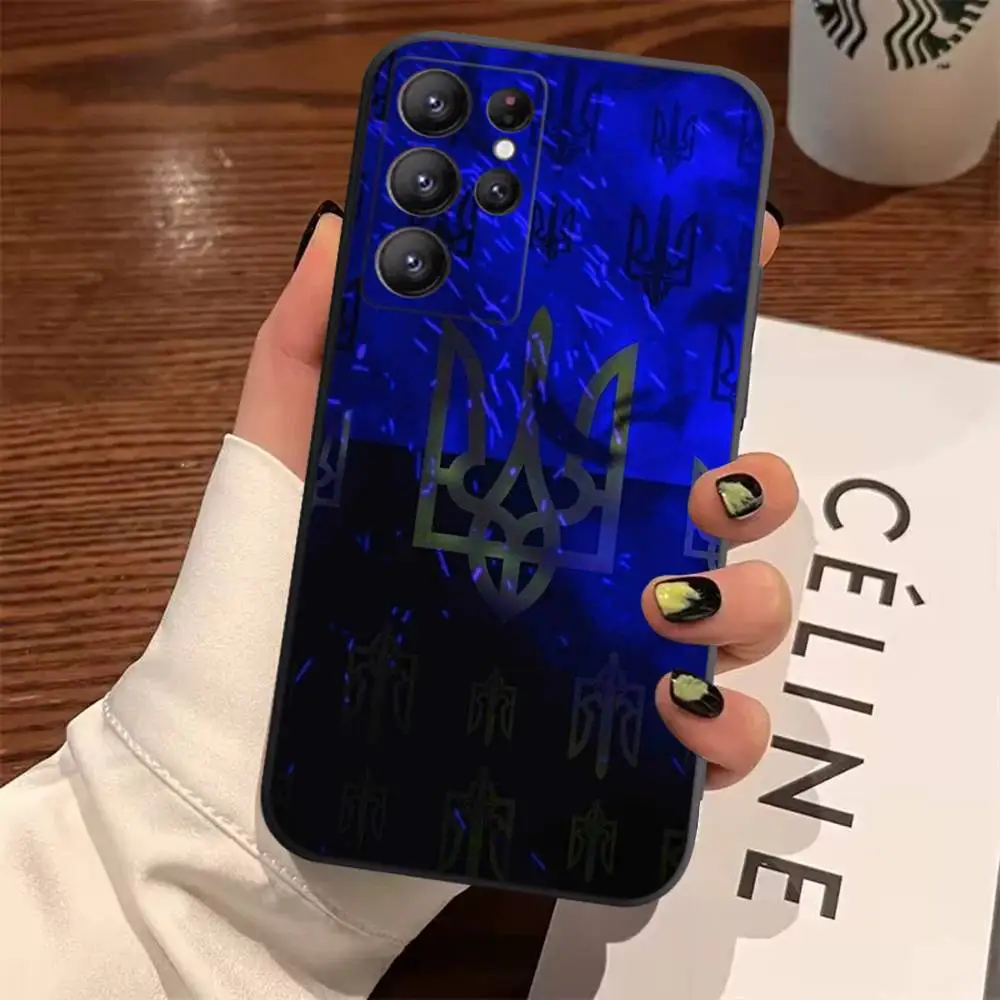Ukrainian Flag & Girl Design TPU Soft Phone Case Cover