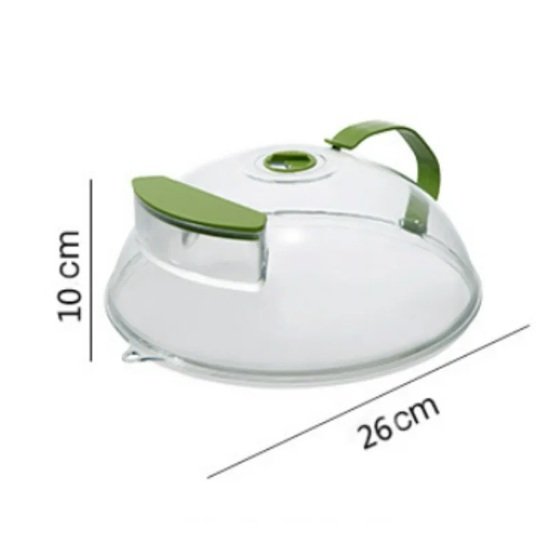Splash Cover of Microwave Oven，Clear Microwave Splatter Cover with Handle, Kitchen Gadgets for Heating Food Meal Prep