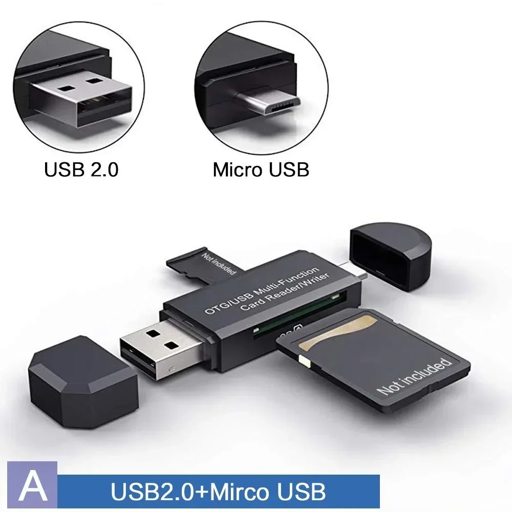STONEGO OTG Micro SD Card Reader USB 2.0/USB 3.0/Type C/Micro USB Port SD Memory Card Reader