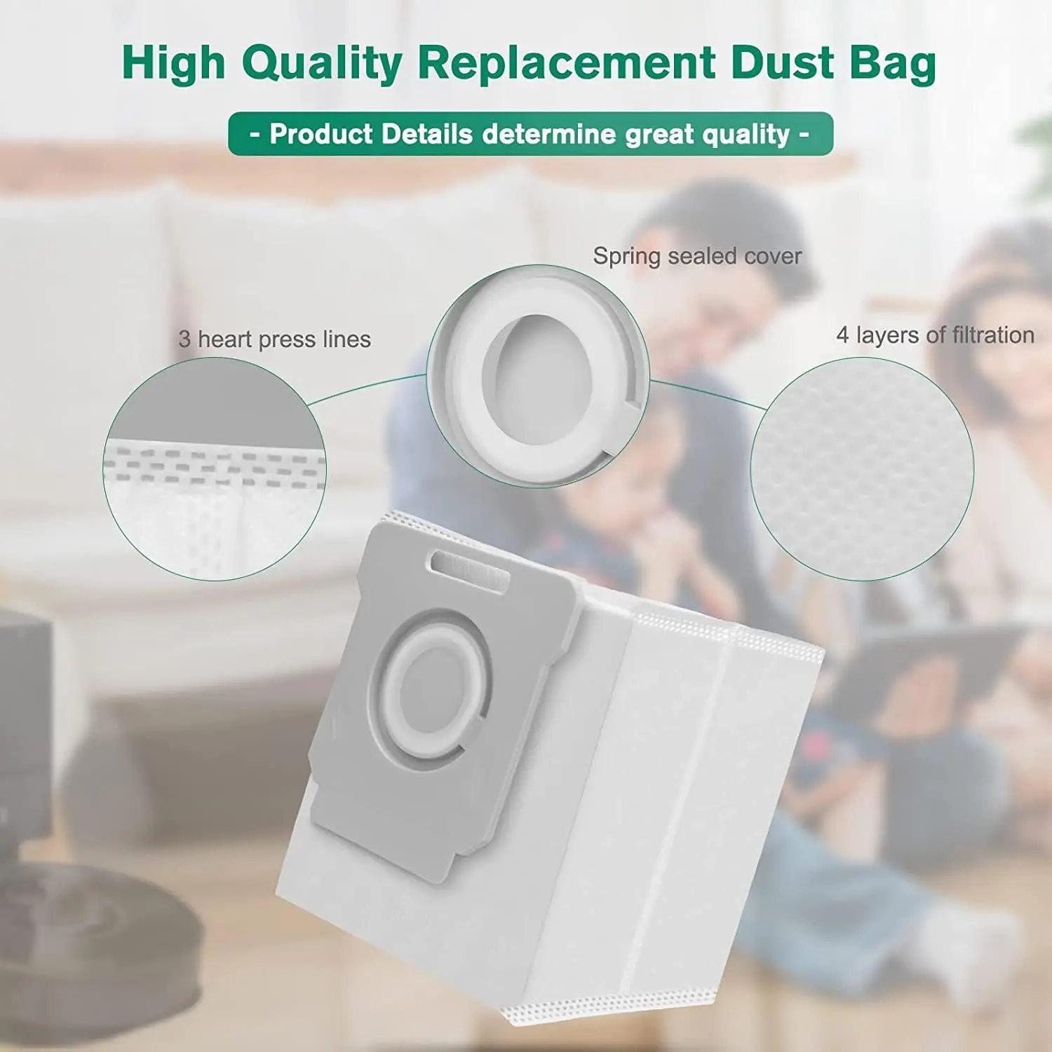 High-Efficiency Vacuum Dirt Disposal Bags