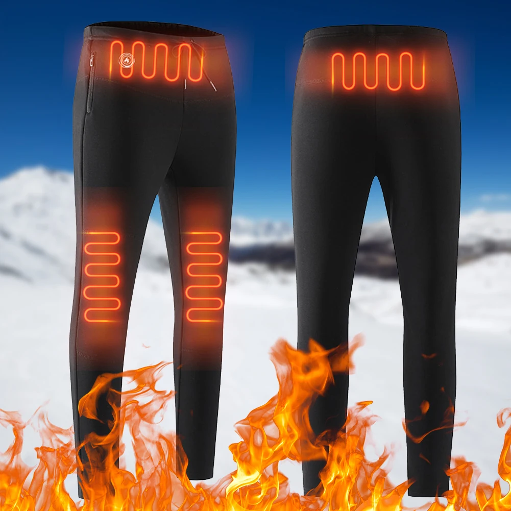 MenandWomenThermalHeatedPants34HeatingZonesUSBRechargeableTrousersSelfHeating