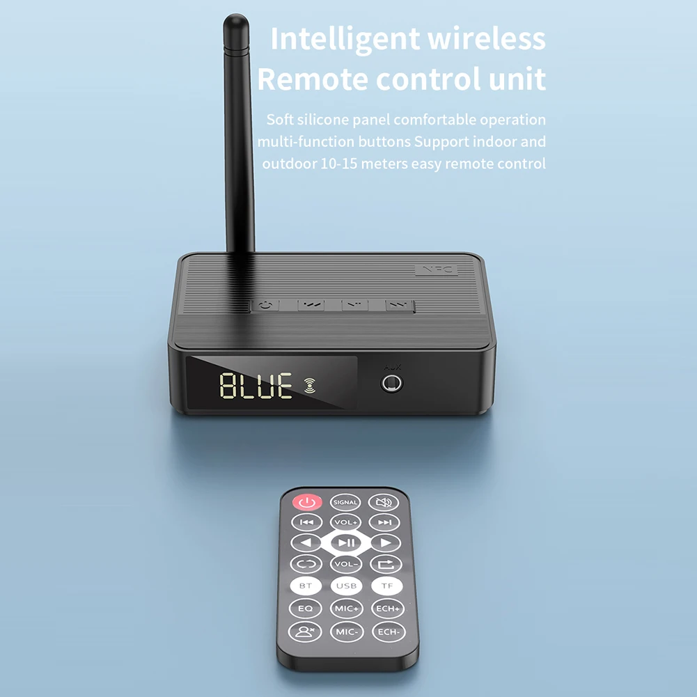 NFC 블루투스 호환 5.3 음악 리시버, AUX HIFI 무선 오디오 어댑터, 광 동축, 마이크, U 디스크, TF 카드, 3.5mm