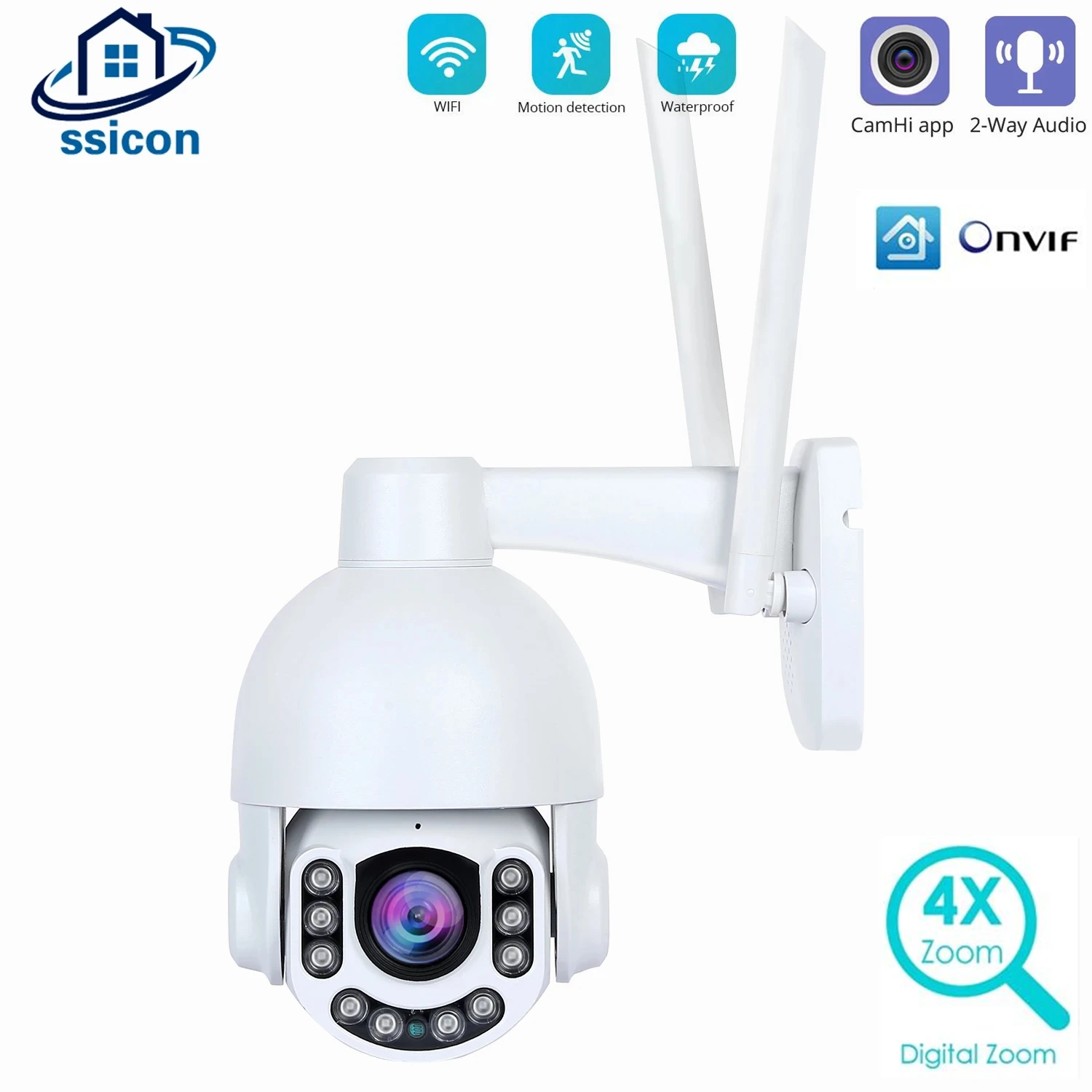 5Mp Outdoor Camhi Ptz Wifi Camera Protezione Di Sicurezza Wireless Speed Dome Ip Camera Impermeabile