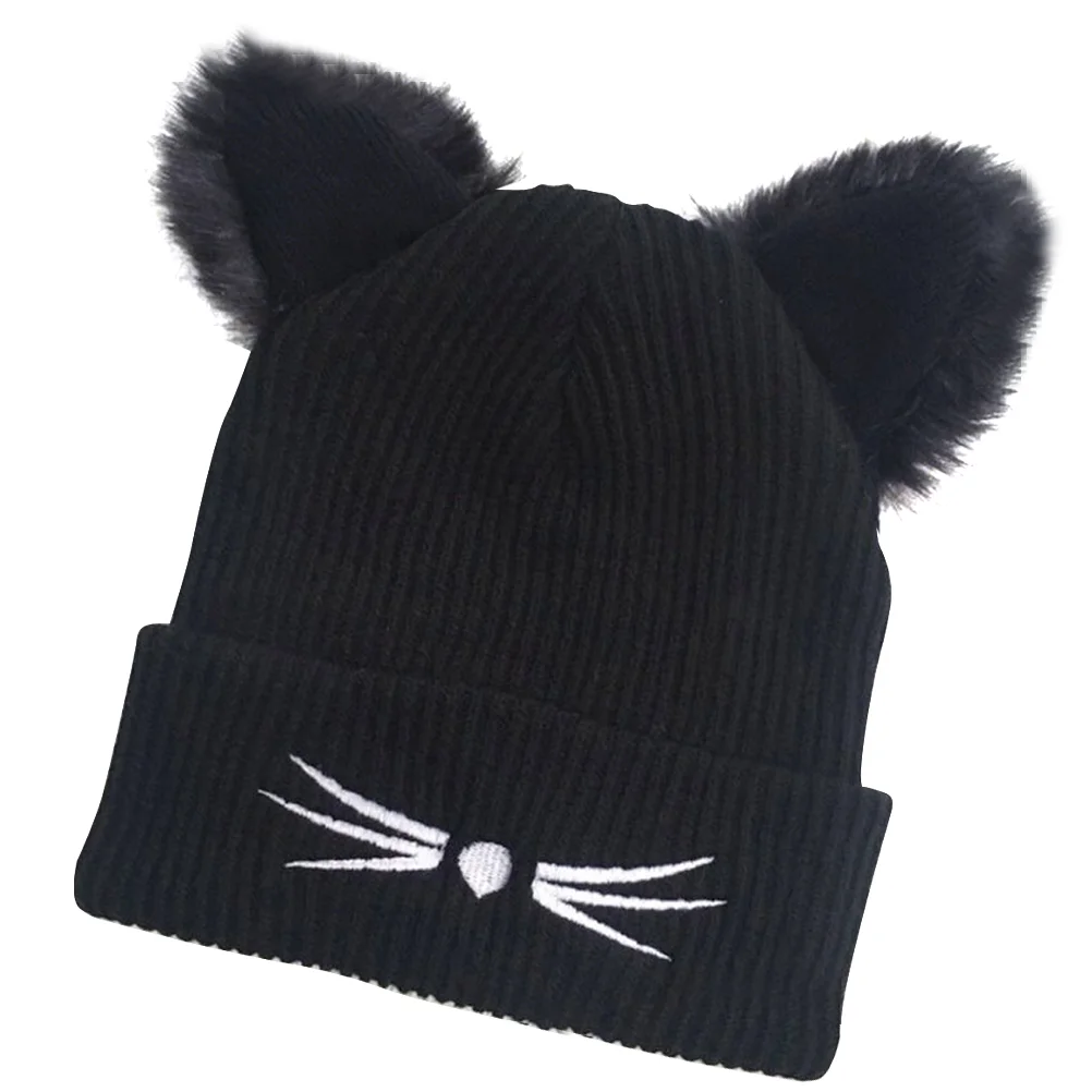 

Womens Caps and Hats Warm for Knitted Knitting Beanie Harajuku Style Miss