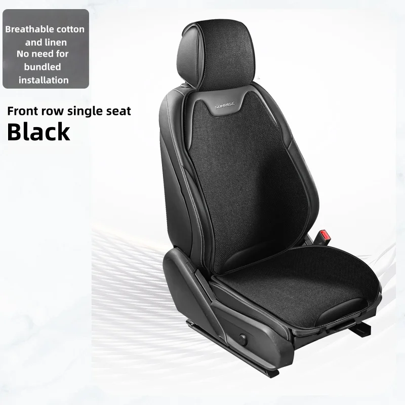 Premium Universal Linen Car Seat Cover - Luxurious Comfort, Breathable, Wear-Resistant, All-Season Design with 3D Wing Support, Available in Four Colors