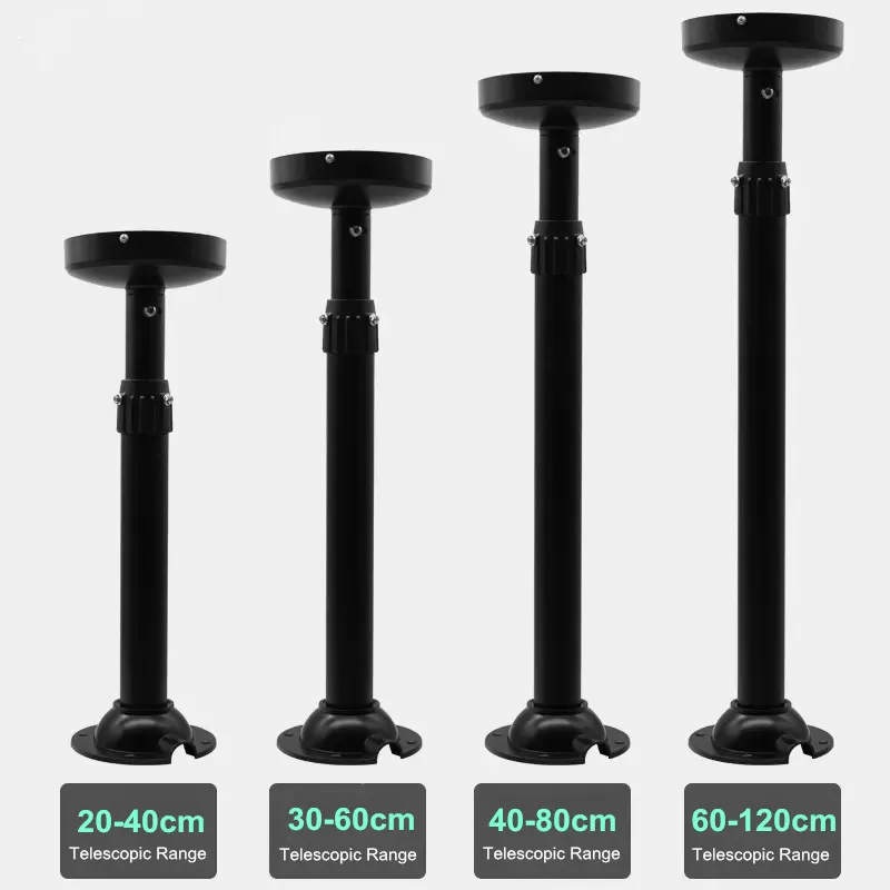 Surveillance Dome Camera Bracket 130mm Conch Hemispheric Ceiling Hoisting Mount Monitor Aluminum Alloy Telescopic Long Bracket