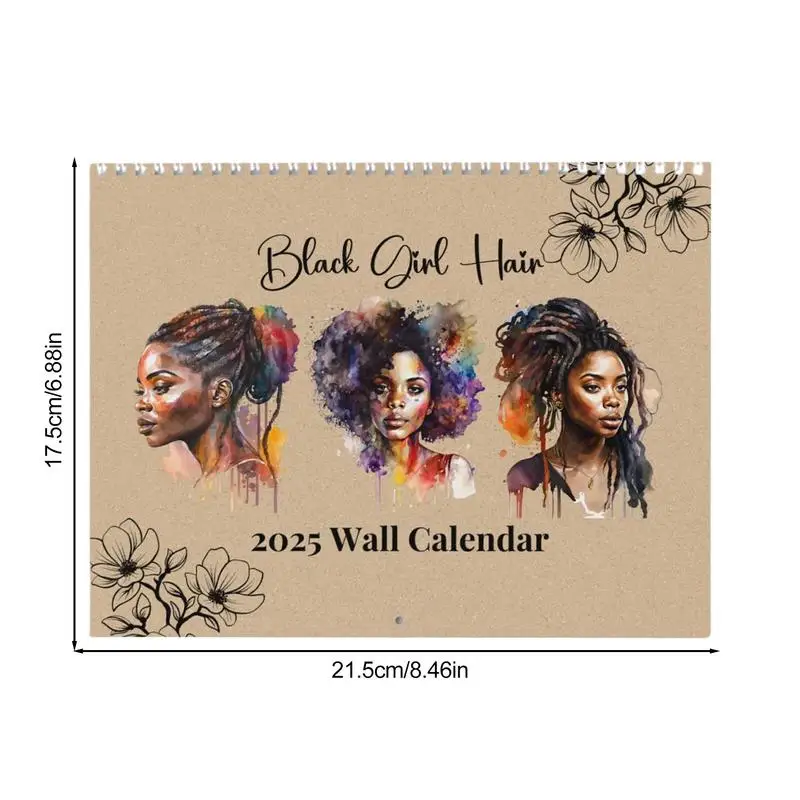 2025 Black Girl Inspirational Wall Calendar