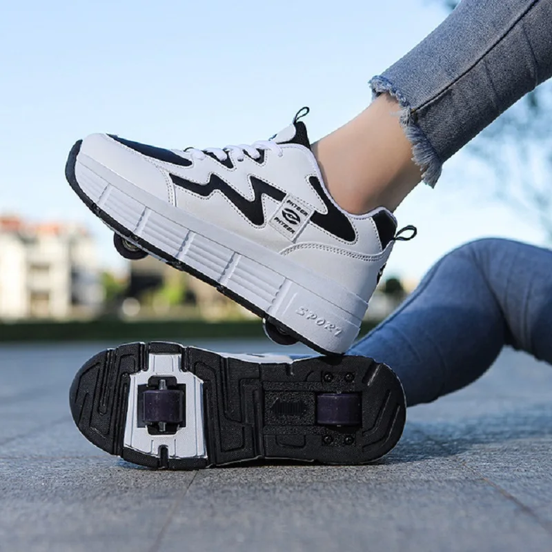 Chaussures À Roulettes Pour Enfants, 2 Roues, Baskets Volantes