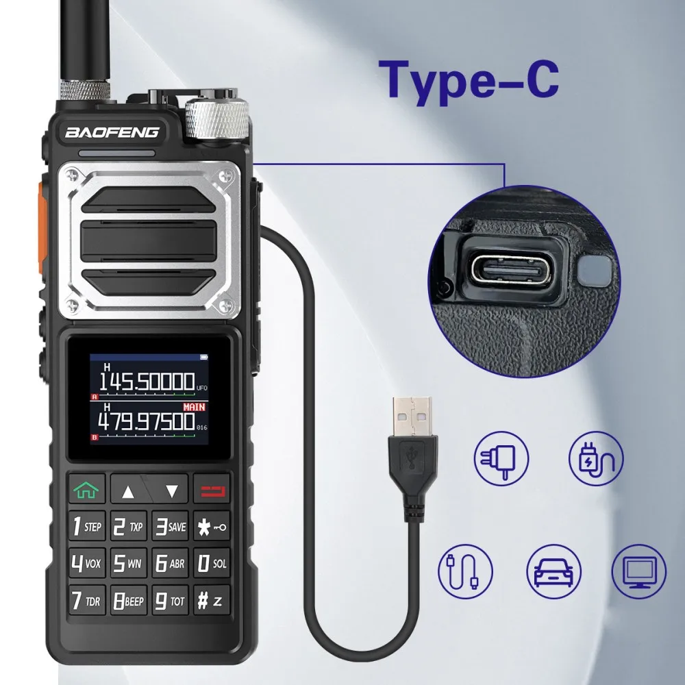 BAOFENG UV-25 Pro Long Range Walkie Talkie 100% Original UV-25 10W Six Band Wireless Copy Frequency Two Way Radios BF-UV25 Radio 3