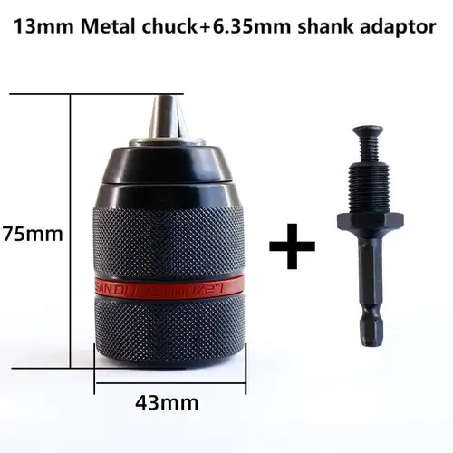 Metal Heavy Duty 1/2-20UNF 10mm 13mm Keyless Drill Chuck Hex Shank/SDS/Socket Square Female Adaptor Hardware Tool Hand Tool - Image 12
