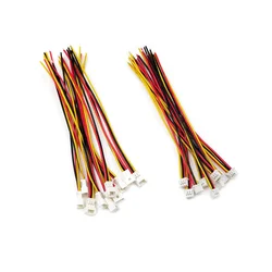 Mini JST 1.25mm Connector Set with Wire Cable - Assorted Pin Counts (2 - 6 Pin) - 10 Pairs - 10Pairs (3P)