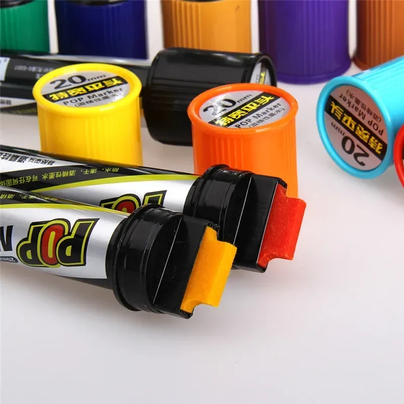 Original Genvana Pop Marker 30mm Flat Tip Pen for Poster Advertising Promotion Pen School & Office Supplies Permanent Marker 6