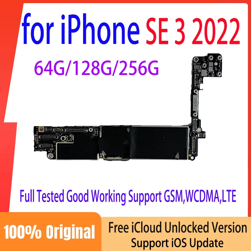 Original Logic Board For iPhone se 2022 Motherboard 128gb Clean iCloud