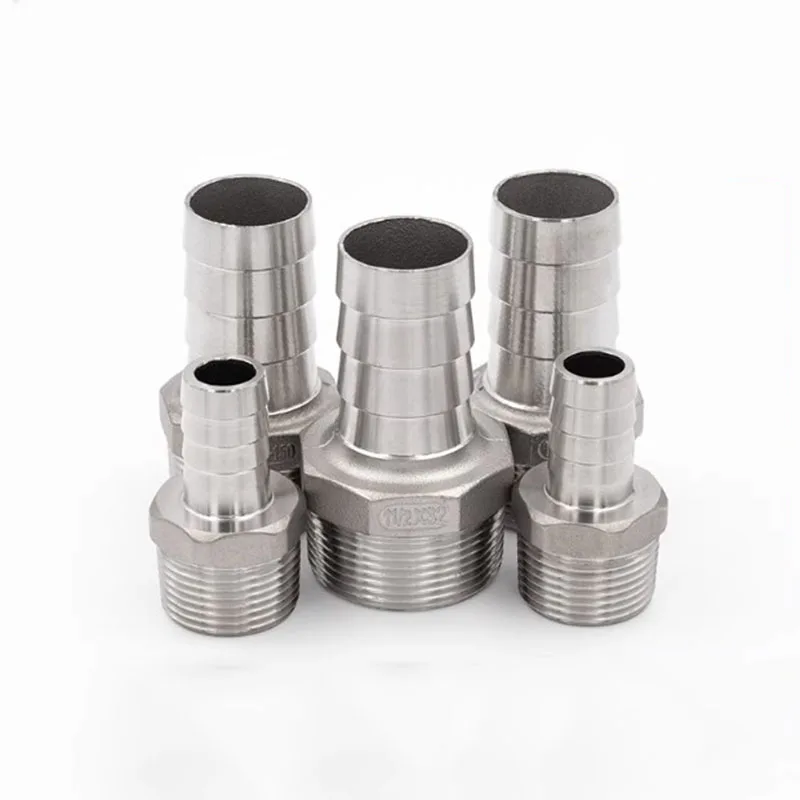 Hose Barb x 1/8 1/4 3/8 1/2 BSP Male Thread 304 Stainless Steel Pipe Fitting 6mm 8mm 10mm 12mm 13mm 14mm 15mm 16mm 18mm 19mm