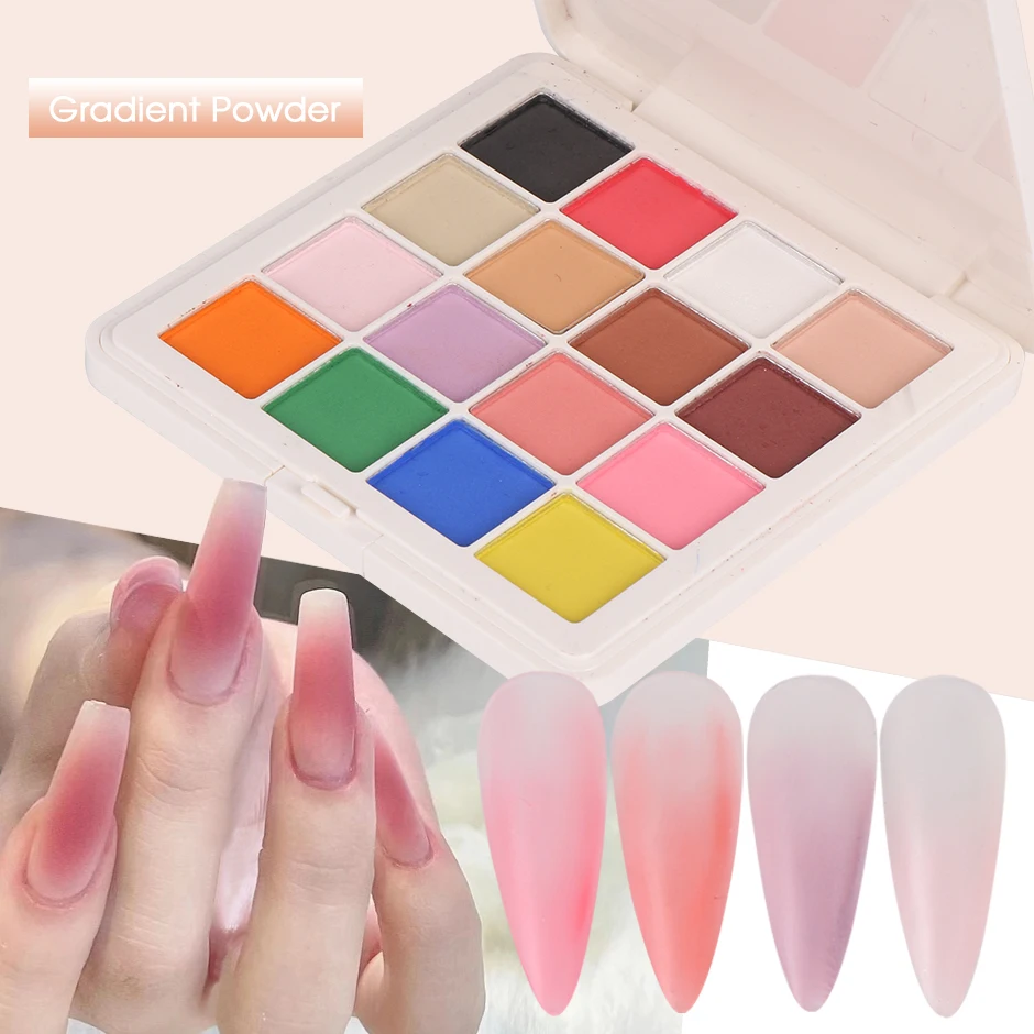 9 Colors Solid Powder Nail Art Gradient Pigment - TDI, Inc