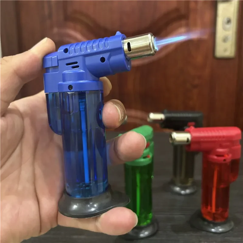Butane Gas Lighter Windproof Direct-Flush Torch Lighter Cigarette Accessories Kitchen Barbecue Gadgets