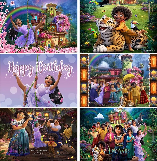 Décors de photographie Disney Encanto Mirabel, décorations de fête d' anniversaire pour filles, arrière-plan en vinyle pour enfants, accessoires  de studio photo - AliExpress