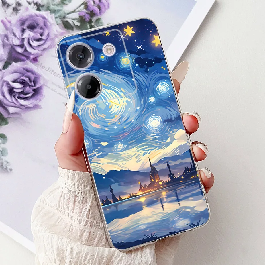 Luxury Fashion Painted Clear Silicone Phone Case - Slim Design
