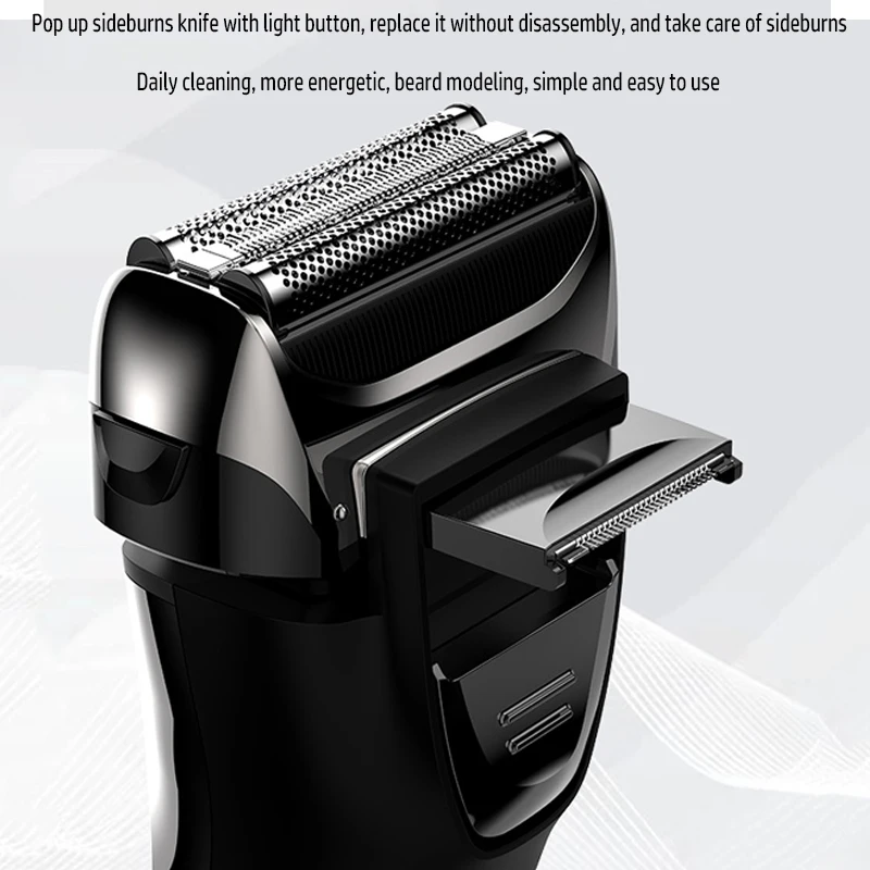 Kemei 8512 Rechargeable Electric Shaver Hair Beard For Men Facial Stubble Electric Razor Fades Bald Head Shaving Machine Tool