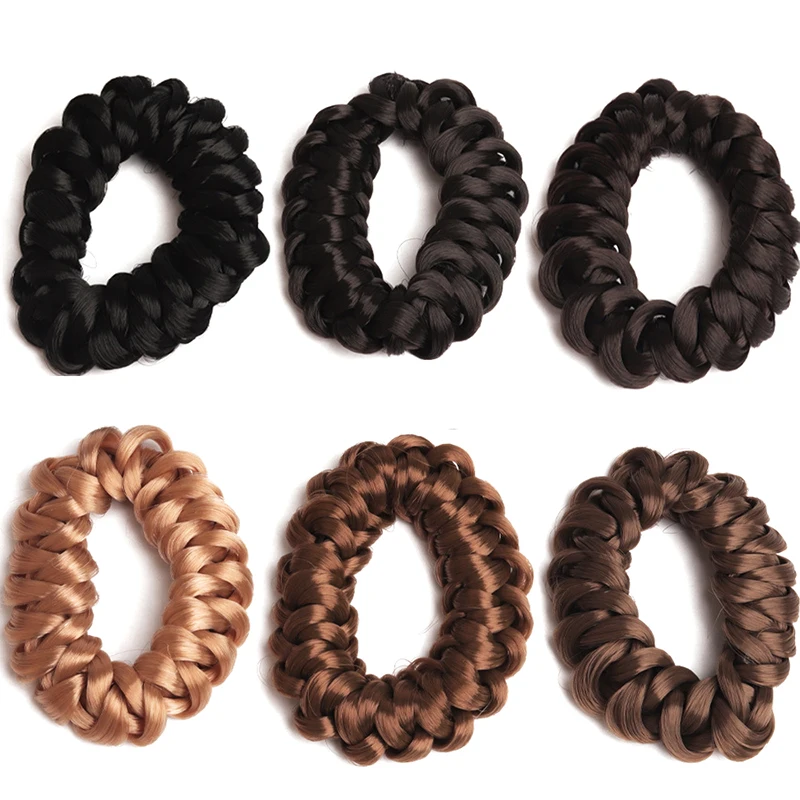 Elastic Headband with Braided Hair Loops