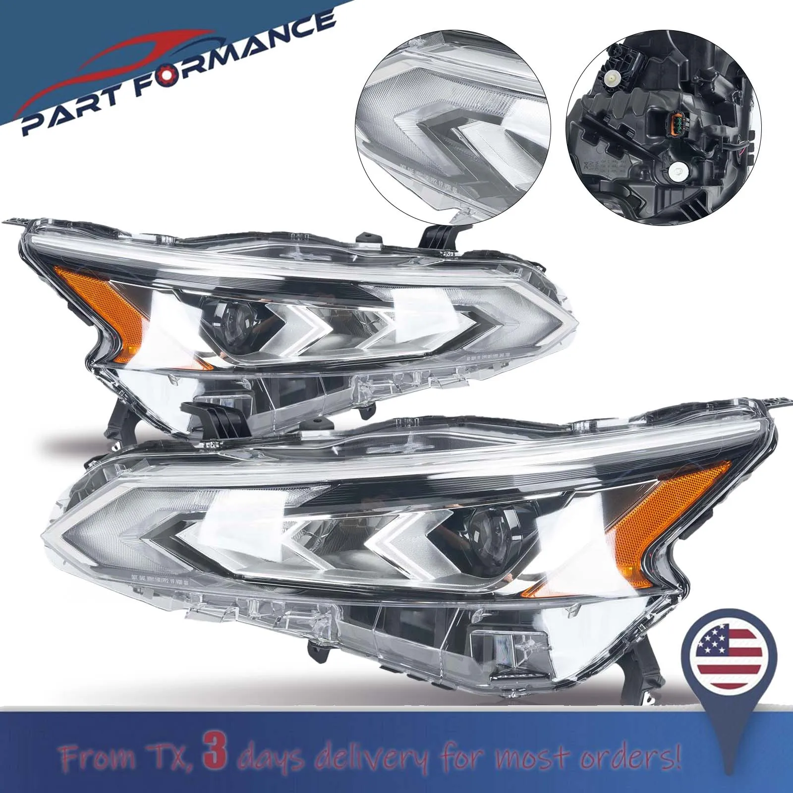 

Лампа в сборе для передних фар Nissan Altima 2019 2020 2021 левая и правая LH RH