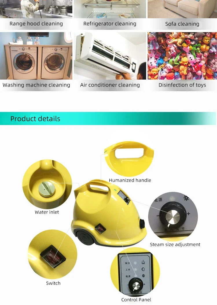 220V Steam Cleaner Portable Handheld Steamer Household Carpet Cleaner Car Steam Cleaner Machine 5
