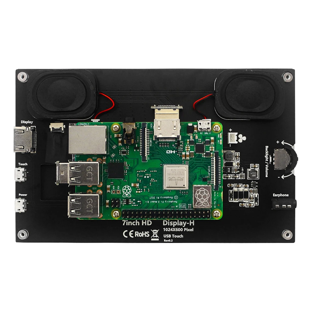 7 Inch IPS Touch Screen Display Module For Raspberry Pi 1024x600 Display GT911 5 Points Touch Panel Modules For Mini PC Monitor
