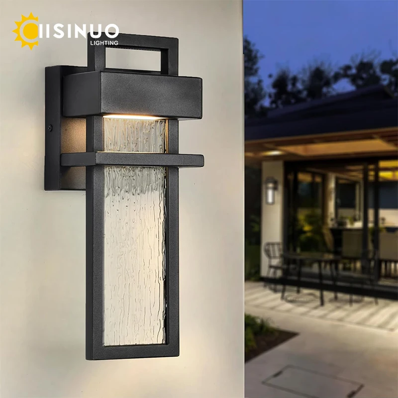 Outdoor Wall Sconce LED 12W 12.2" Wall Lantern Aluminum Anti Rust Light Fixturs Waterproof Porch Lamp argen Entryway Front led wall lamp