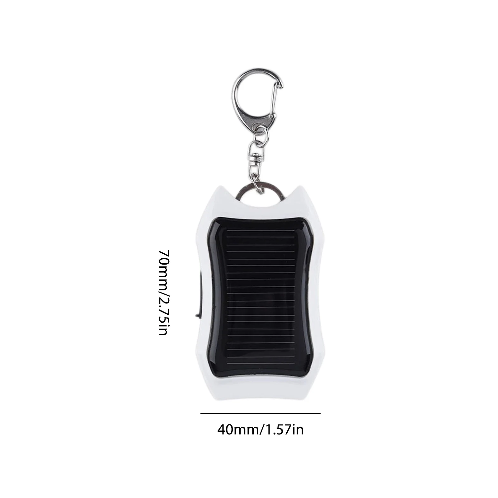 Keychain Power Bank USB External Solar 950mAH Cell Phone Backup Power Bank with 3 LED Light Charging Equipment for Hiking Travel 5