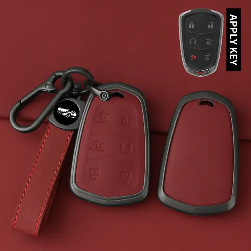 High Quality Leather Metal Car Key Case Cover Shell Fob for Cadillac 2015-2019 Escalade ATS CTS CT6 XTS XT5 SRX 3 4 5 6 Buttons - Image 11