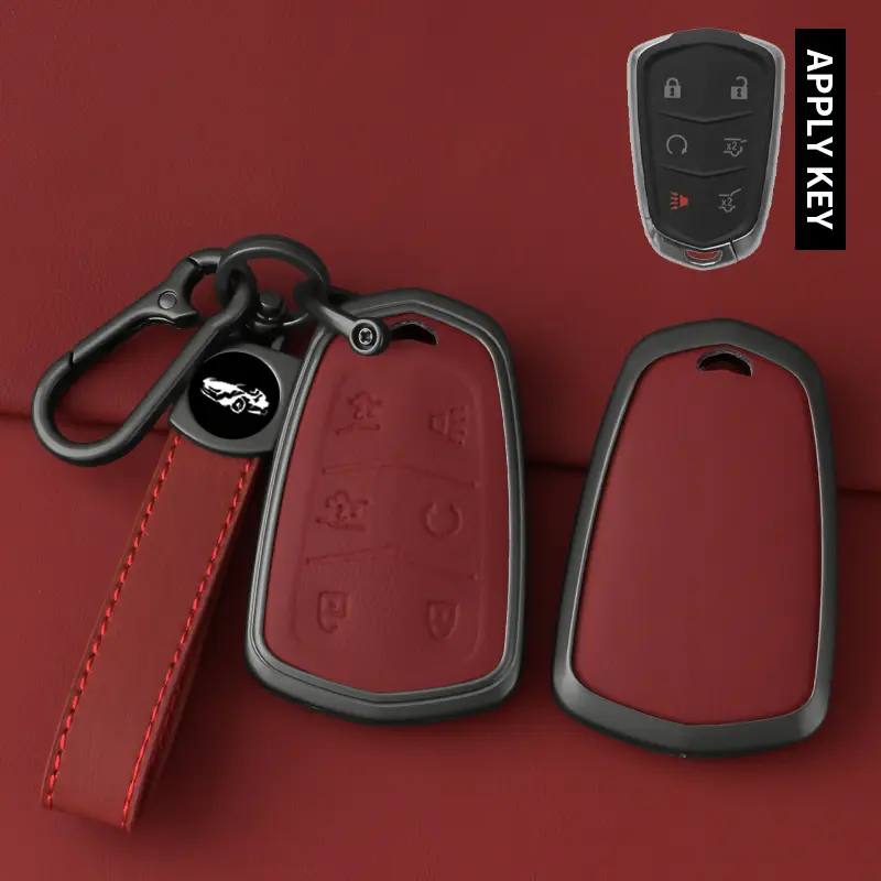High Quality Leather Metal Car Key Case Cover Shell Fob for Cadillac 2015-2019 Escalade ATS CTS CT6 XTS XT5 SRX 3 4 5 6 Buttons - Image 11