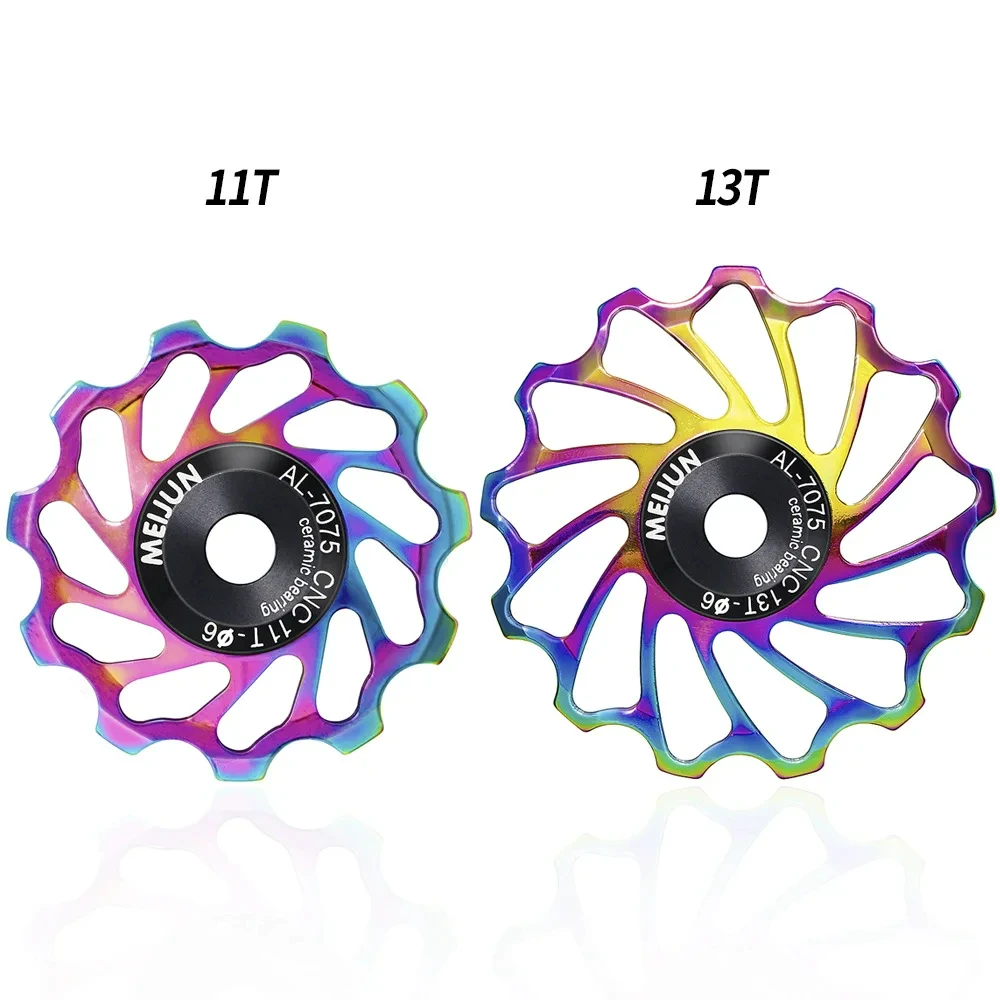 Bicycle Colorful Rear Derailleur Jockey Wheel 11T-18T Ceramic Bearing Pulley AL7075 CNC MTB Bike Guide Roller Idler 4mm 5mm 6mm mountain bicycle disc brake bicycle disc brake mountain bike disc brake