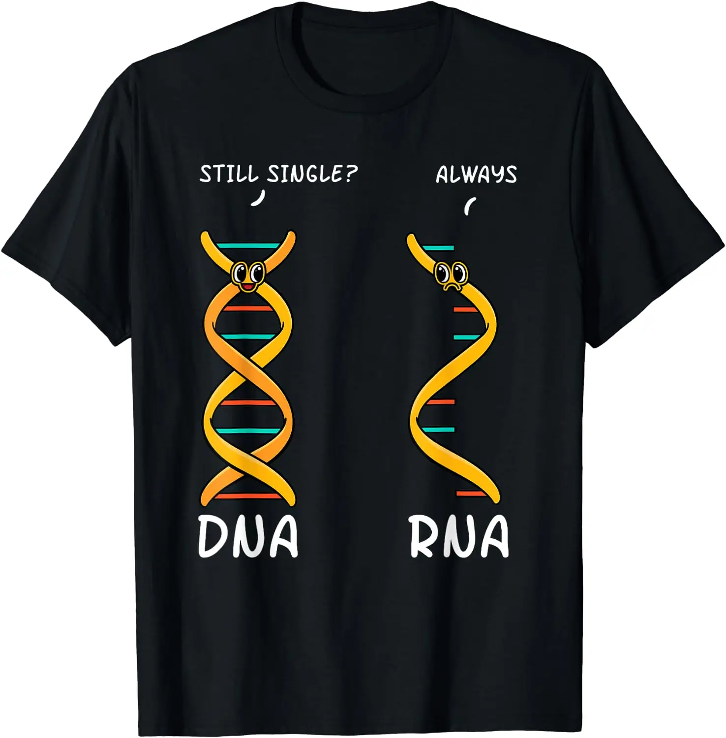 

Хлопковая футболка с коротким рукавом для мужчин и женщин с рисунком DNA Always РНК наука
