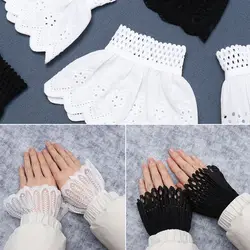 New Fake Sleeves Autumn Winter Wild Sweater Decorative Sleeves Pleated Wrist Pleated Organ Fake Sleeves Universal Fake Cuff