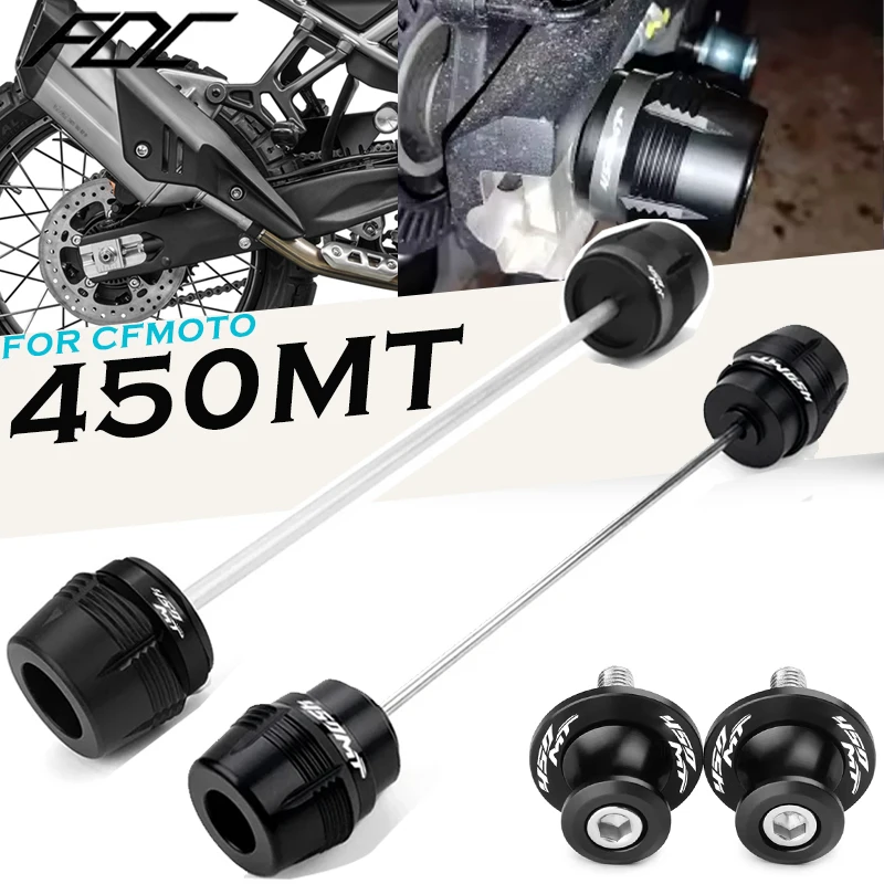 CFMOTO 450MT CF MOTO 450 MT MT450 450mt 오토바이 앞뒤 휠 포크 슬라이더 액슬 충돌 방지 장치 스윙암 스풀 슬라이더