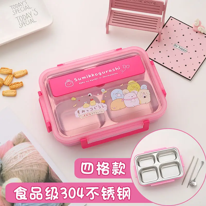 Hello Kitty Lunch Box Creative Portable Bento Box Stainless Steel Food  Storage Container Kids Office Worker Lunch Storage Box - AliExpress