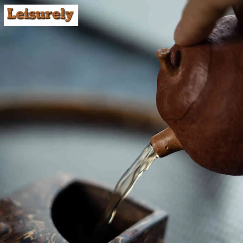 100ml Boutique Yixing Purple Clay Teapots Handmade tangerine Pot Raw Ore downhill Mud Tea Maker Kettle Zisha Tea Set Decoration