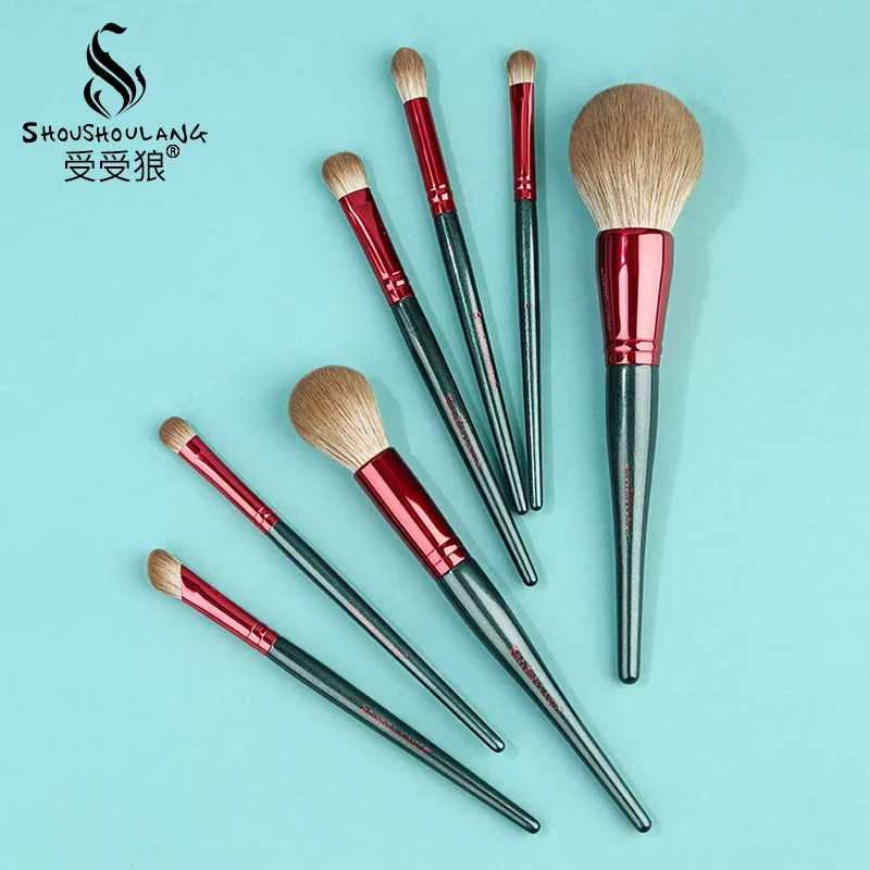Shoushoulang 전문 메이크업 브러쉬 세트 14pcs 페이스 파우더 블러쉬 아이 섀도우 브러쉬 부드러운 합성 섬유 메이크업 브러쉬 키트