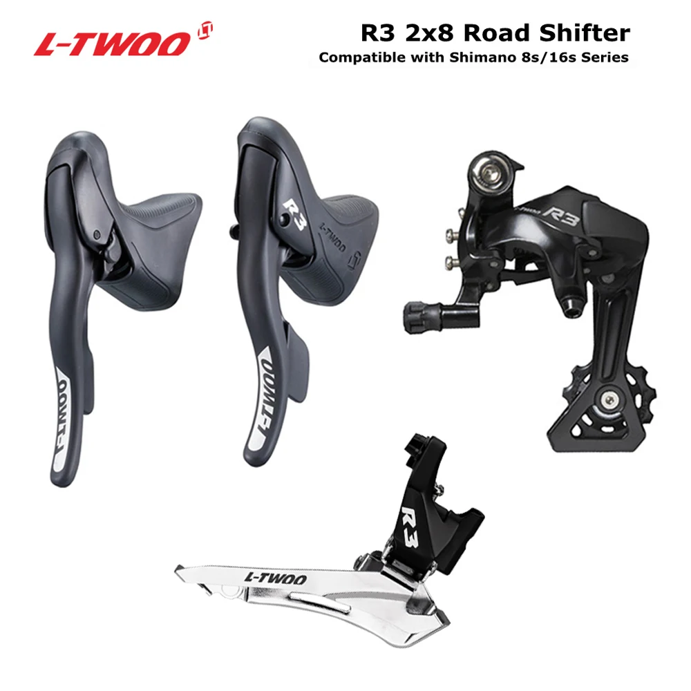 

LTWOO R3 2X8 Speed Derailleur Groupset for Road Bike Shifter Brake Lever Front Rear Derailleurs Kit 16s Suit Compatible SHIMANO