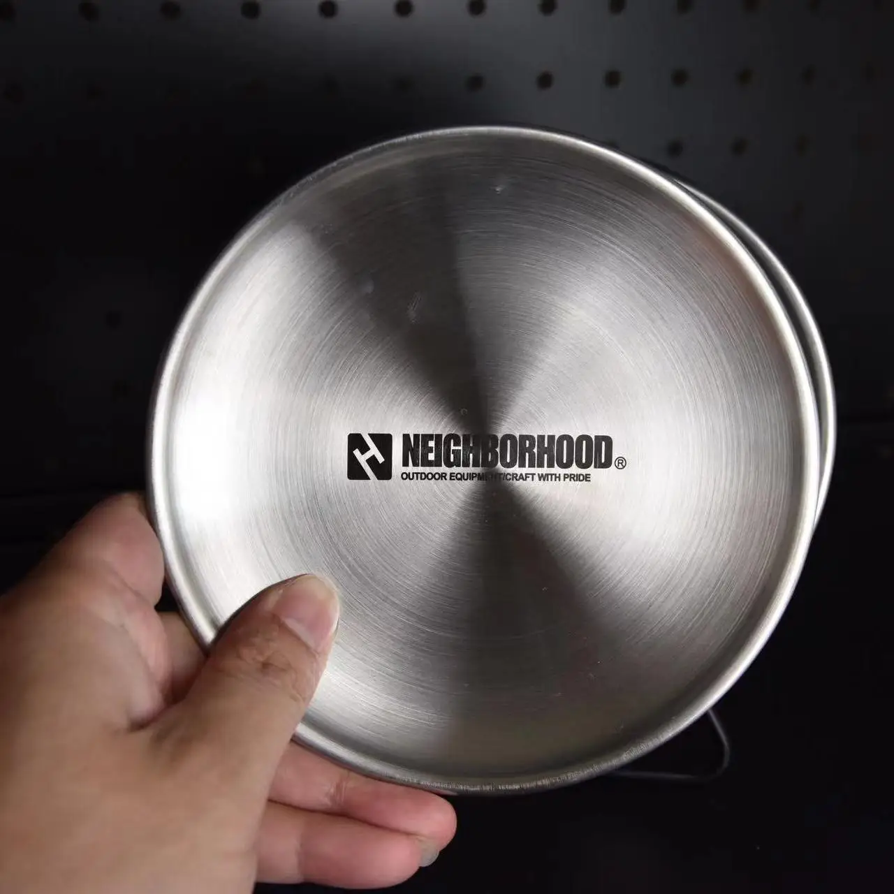 Snack Plate Neighborhood NBHD set of six stainless steel disc French fries fried chicken outdoor camping plate