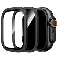 2 pièces boîtier en alliage d'aluminium + verre trempé pour Apple Watch Ultra 2 49mm protecteur d'écran anti-rayures iWatch Ultra 3 49mm 2025 1