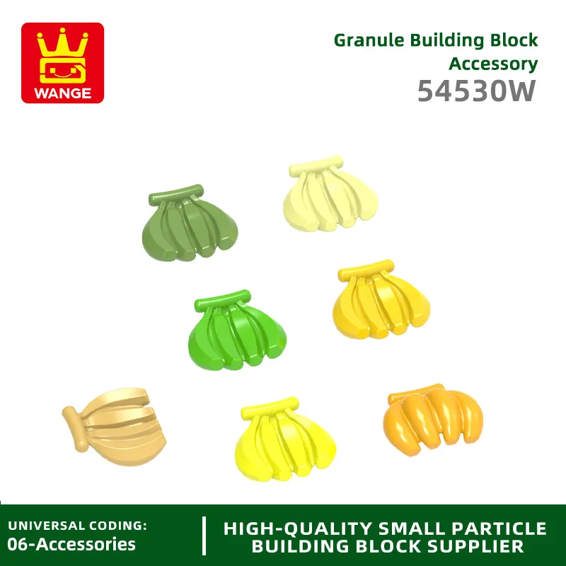 

20Pcs/lot Banana Throw Pillows Block Moc Fruit Accessories Compatible with 54530w Brick DIY Children's Toy Assembly Parts